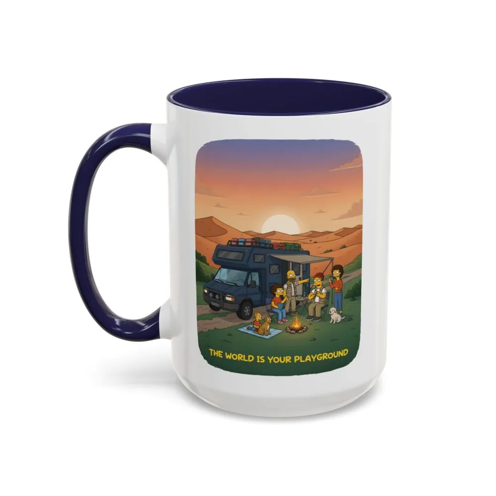2416119611079318542_2048.jpeg Accent Coffee Mug (11, 15oz) — "The World Is Your playground" Design Sitcom-Line