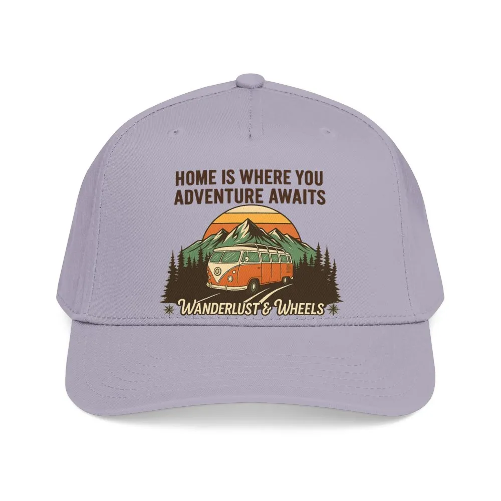 Baseball Cap - "Home Is Where You Adventure Awaits" Mid Profile Baseball Cap