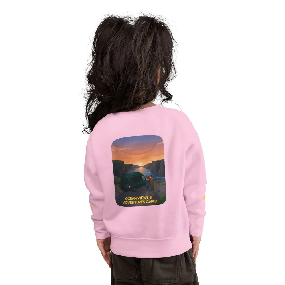 2447208650038330849_2048.jpeg Toddler Sweatshirt - "Ocean Views-Adventures Awaits" (Design Sitcom-Line)