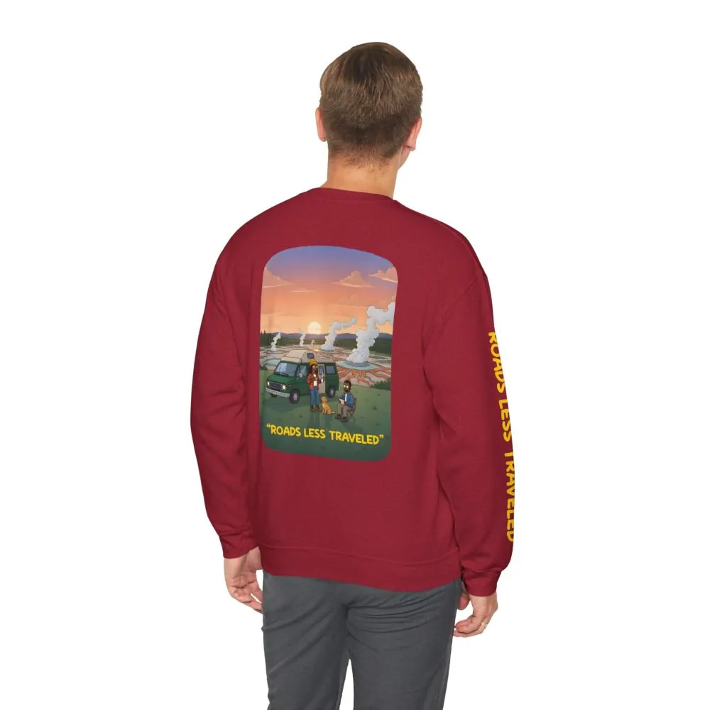 2453015112637562719_2048.jpeg Unisex Heavy Blend™ Crewneck Sweatshirt — "Roads Less Traveled" Design Sitcom-Line