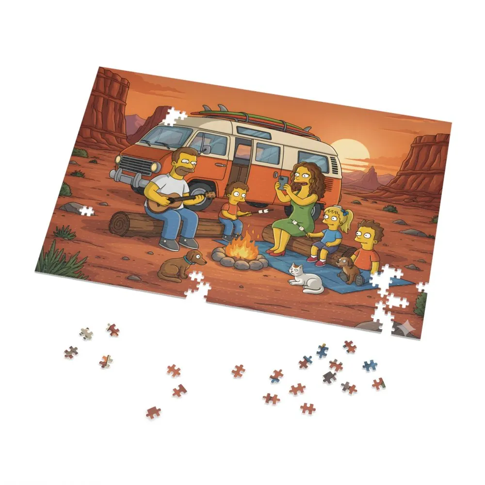 Jigsaw Puzzle with Tin — Sunset Van Adventure