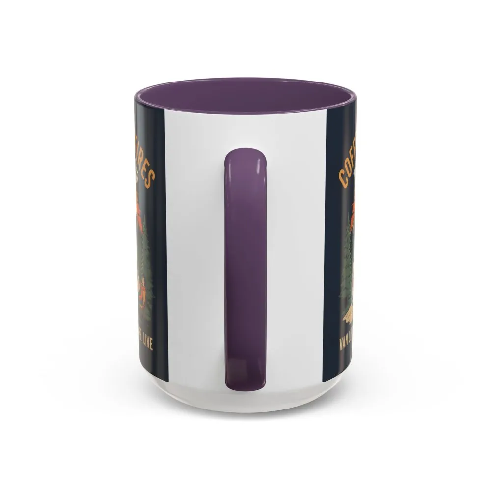 Accent Coffee Mug (11, 15oz) — "Coffee and campfires"
