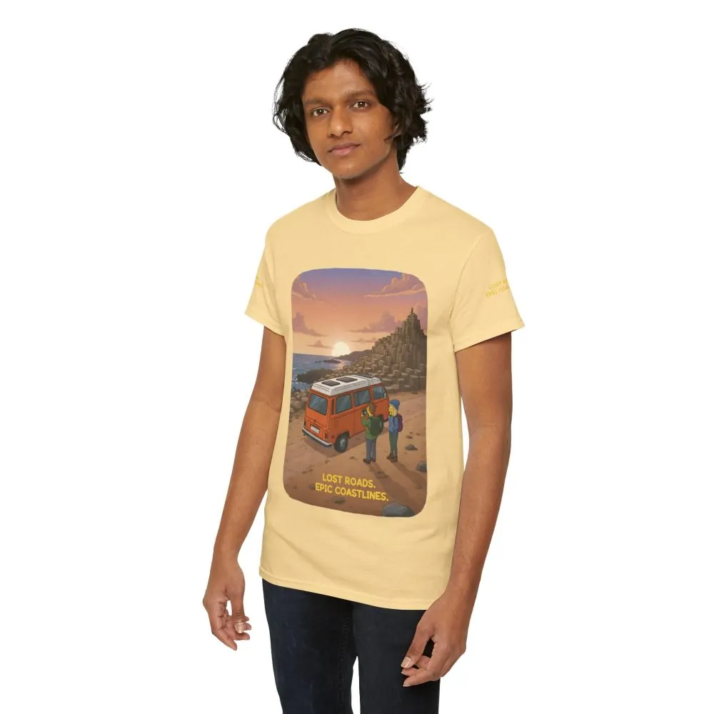 2464727124265275132_2048.jpeg Unisex Heavy Cotton Tee — "Lost Roads Epic Coastlines" Design Sitcom-Line