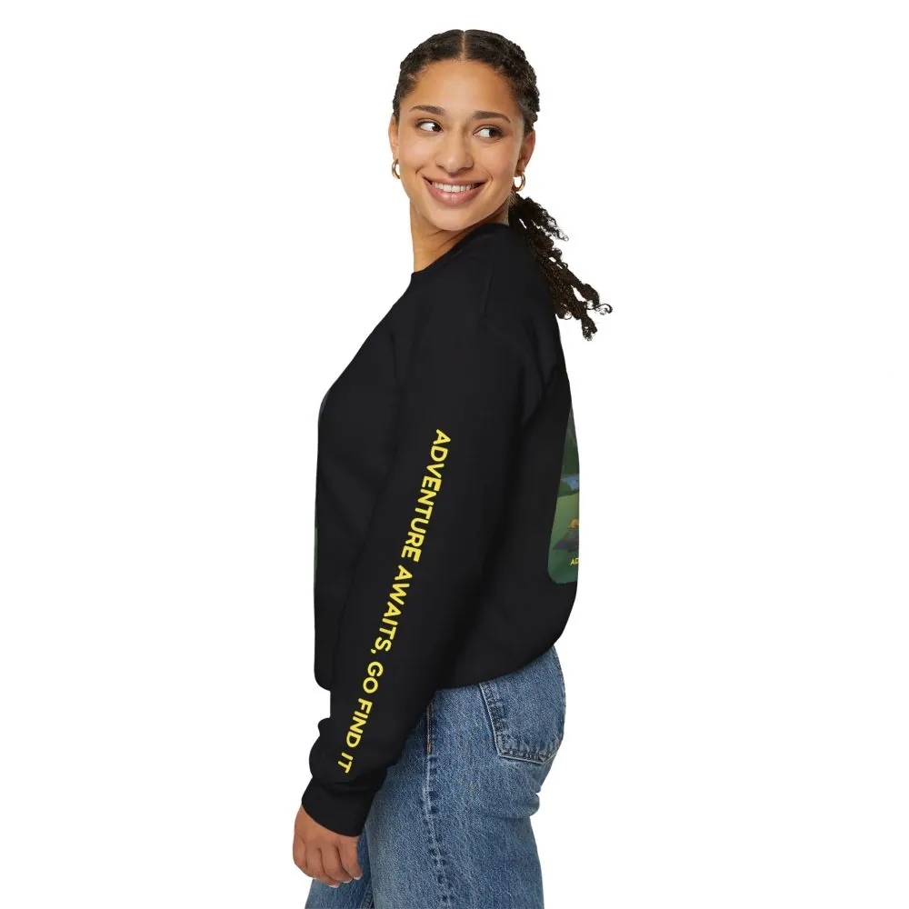 2477878019194597308_2048.jpeg Unisex Heavy Blend™ Crewneck Sweatshirt — "Adventure Awaits-Go Find It"" Design Sitcom-Line