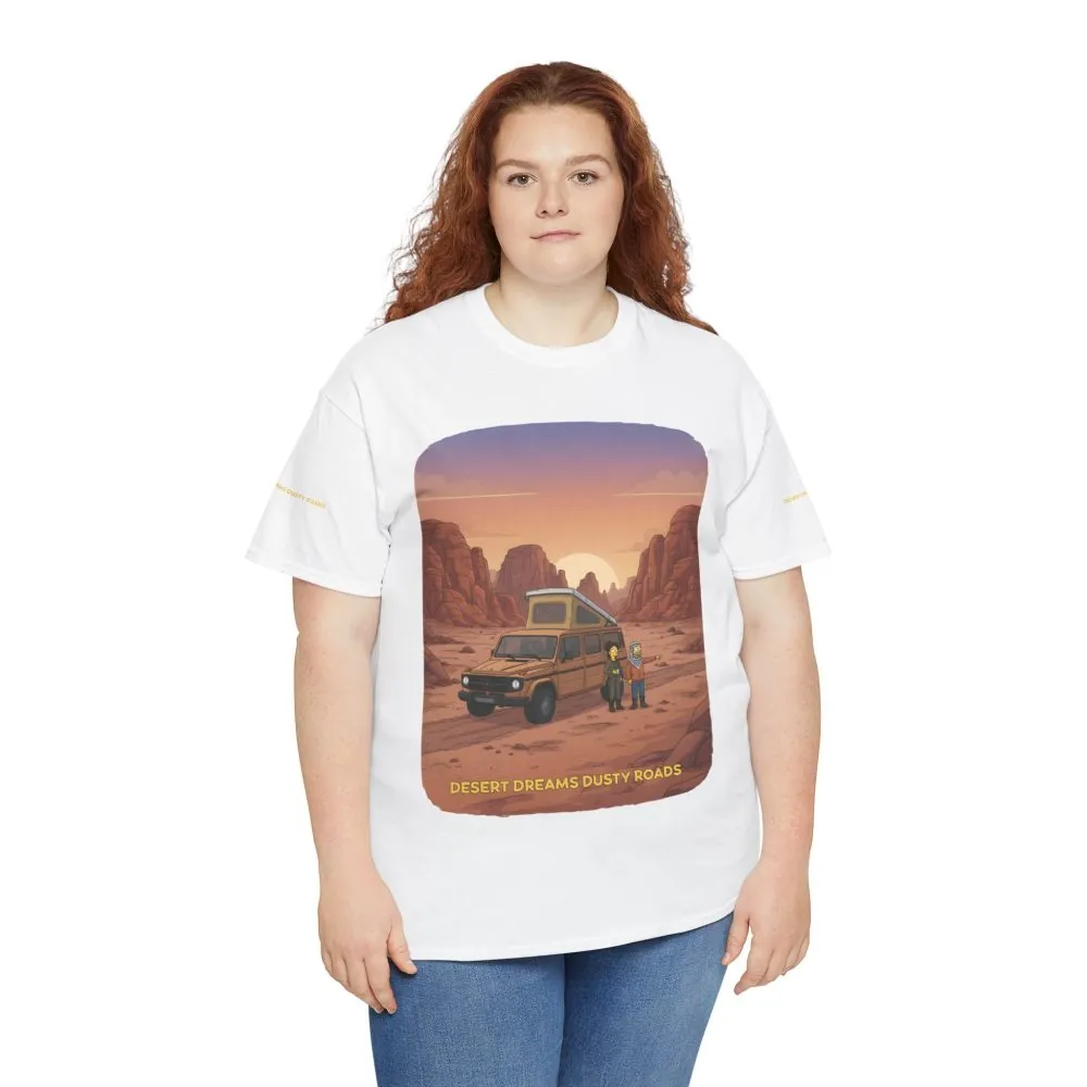 2478127718498925932_2048.jpeg Unisex Heavy Cotton Tee — "Desert Dreams Dusty Roads" Design Sitcom-Line