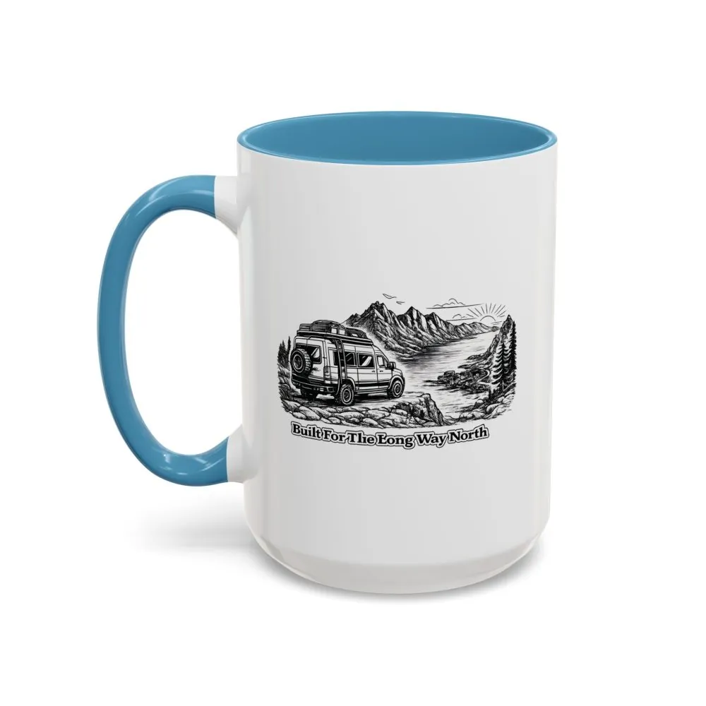 2482775037802837163_2048.jpeg Accent Coffee Mug (11, 15oz) — "Built For The Long Way North" Design Minimal-Line