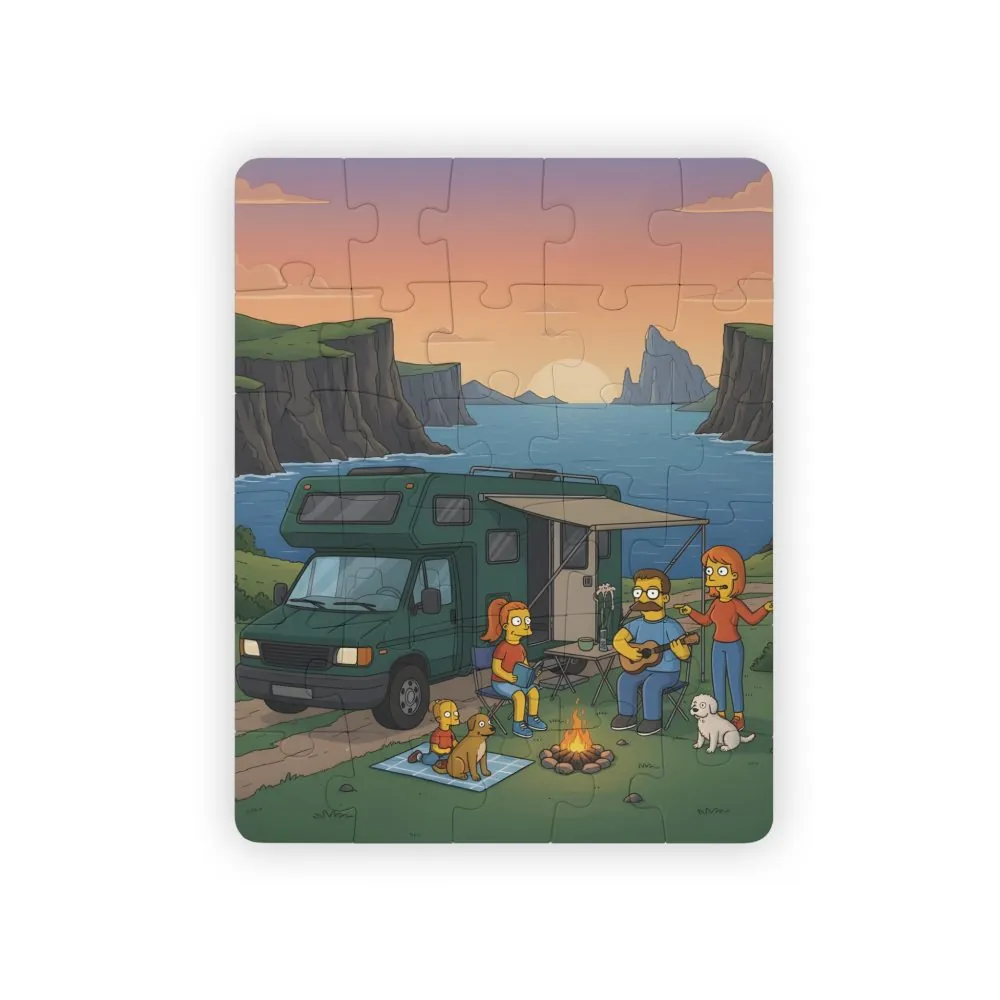 Kids' 30‑Piece Camping Puzzle— Family RV Camping Jigsaw for Children