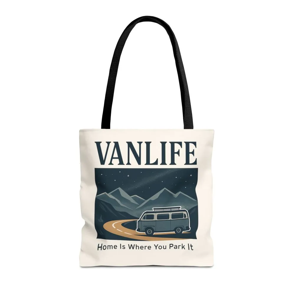 2499456405023678853_2048.jpeg Vanlife Tote Bag — "Vanlife - Home Is Where You Park It" Campervan Beach/Adventure Tote