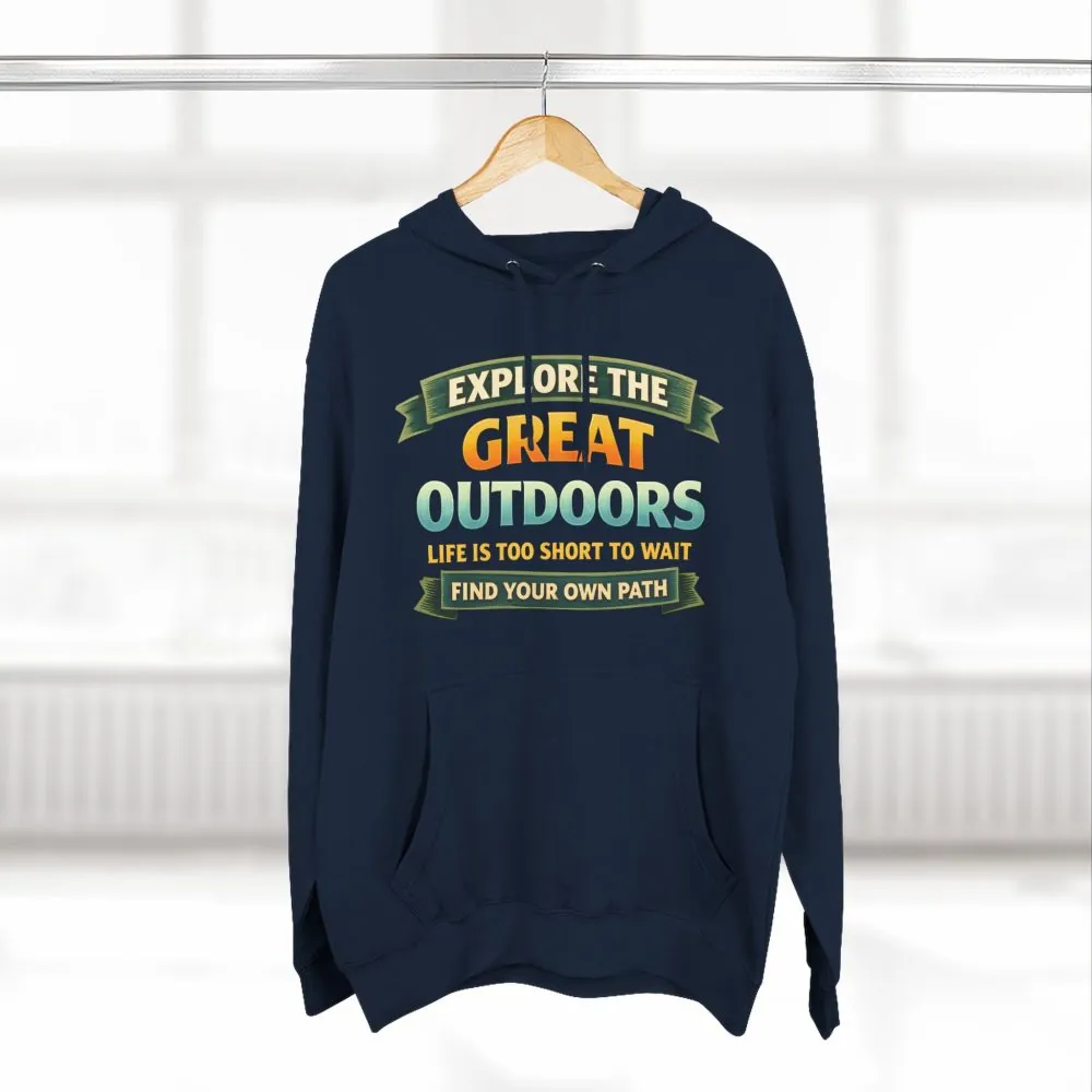 2520368399764820593_2048.jpeg Three-Panel Fleece Hoodie - "Explore The Great Outdoors" Design Scenic-Line