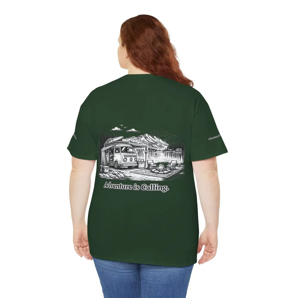 2524978339966449750_2048.jpeg Unisex Heavy Cotton Tee — "Adventure Is Calling" Design Minimal-Line