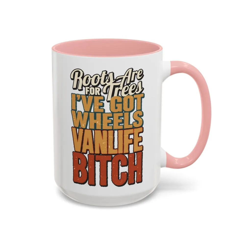 Accent Coffee Mug (11, 15oz) — "Roots Are For Trees" Design F**K-Line