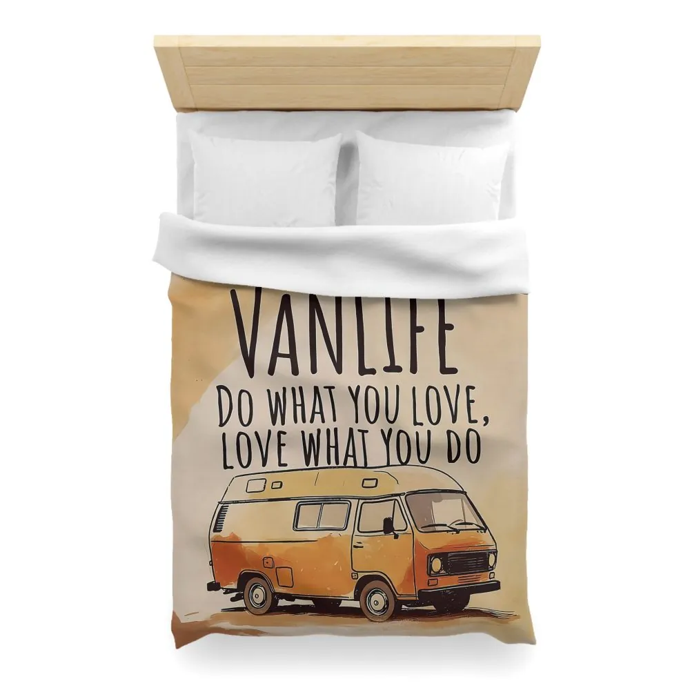 253109445530015235_2048.jpeg Duvet Cover – "Do What You Love, Love What You Do" Camper Comforter