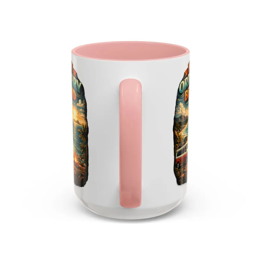 Accent Coffee Mug (11, 15oz) — "Leave Ordinary Behind" Design Scenic-Line