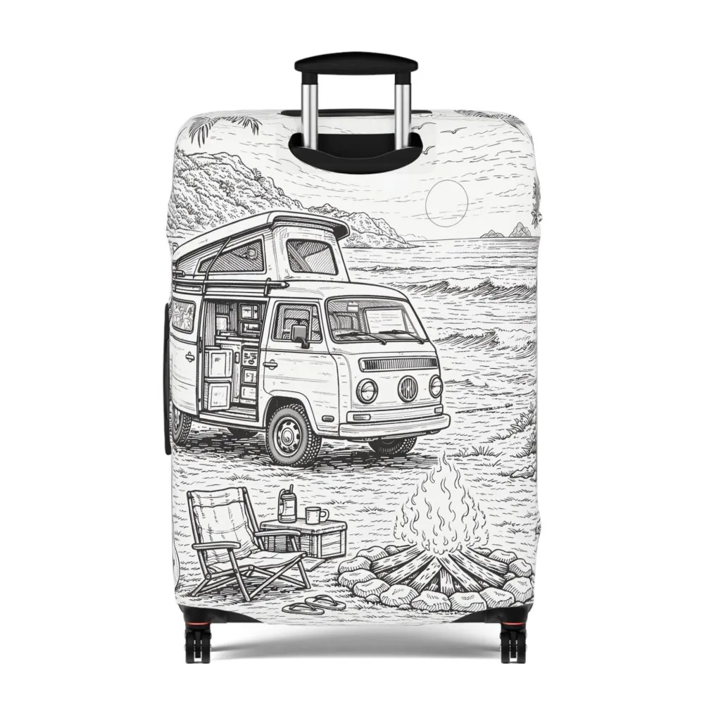 2555048235386915468_2048.jpeg Luggage Cover — Adventure Camper Sketch Travel Suitcase