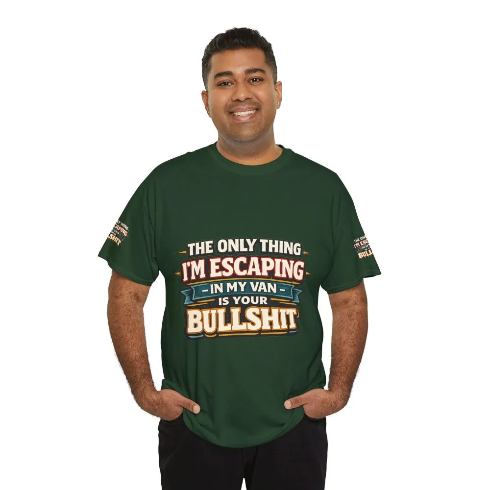 2559801473207407006_2048.jpeg Unisex Heavy Cotton Tee — "The Only Thing I´m Escaping" Design F**K-Line