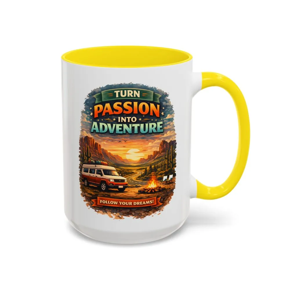 2564332850135977332_2048.jpeg Accent Coffee Mug (11, 15oz) — "Turn Passion Into Adventure" Design Scenic-Line