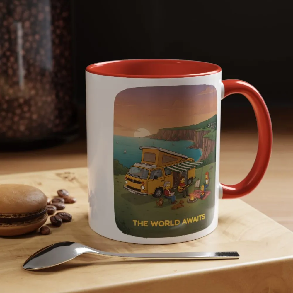 2573967589710338166_2048.jpeg Accent Coffee Mug (11, 15oz) — "The World Awaits" Design Sitcom-Line
