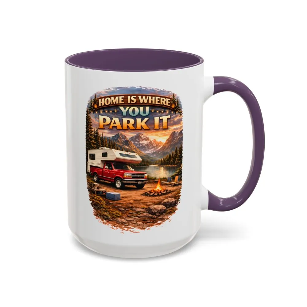 2602991920670666856_2048.jpeg Accent Coffee Mug (11, 15oz) — "Home Is Where You Park It" Design Scenic-Line