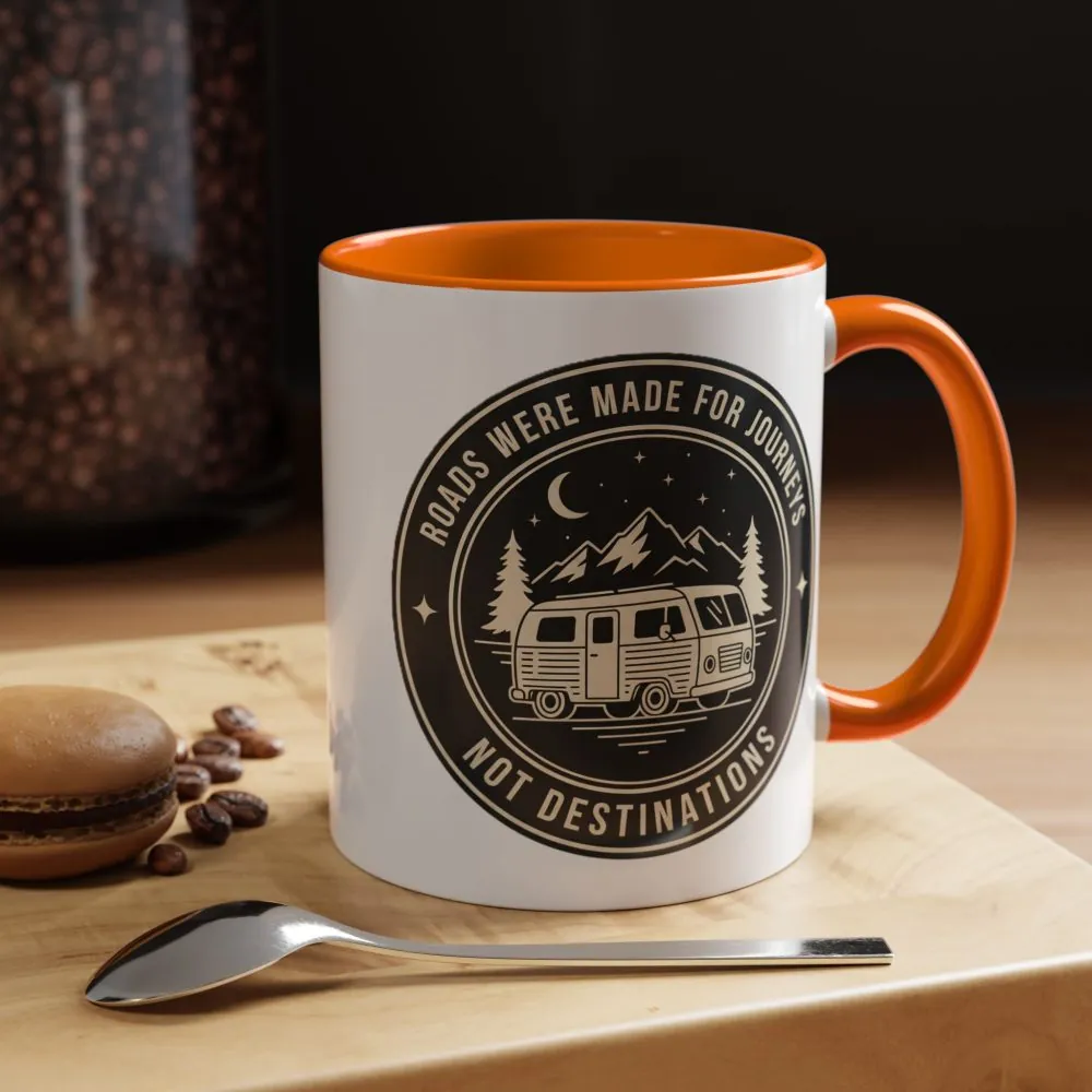 2604464810125127283_2048.jpeg Coffee Mug — 'ROAD WHERE MADE FOR JOURNEYS-NOT DESTINATIONS' (11/15oz) (Both sides printed)