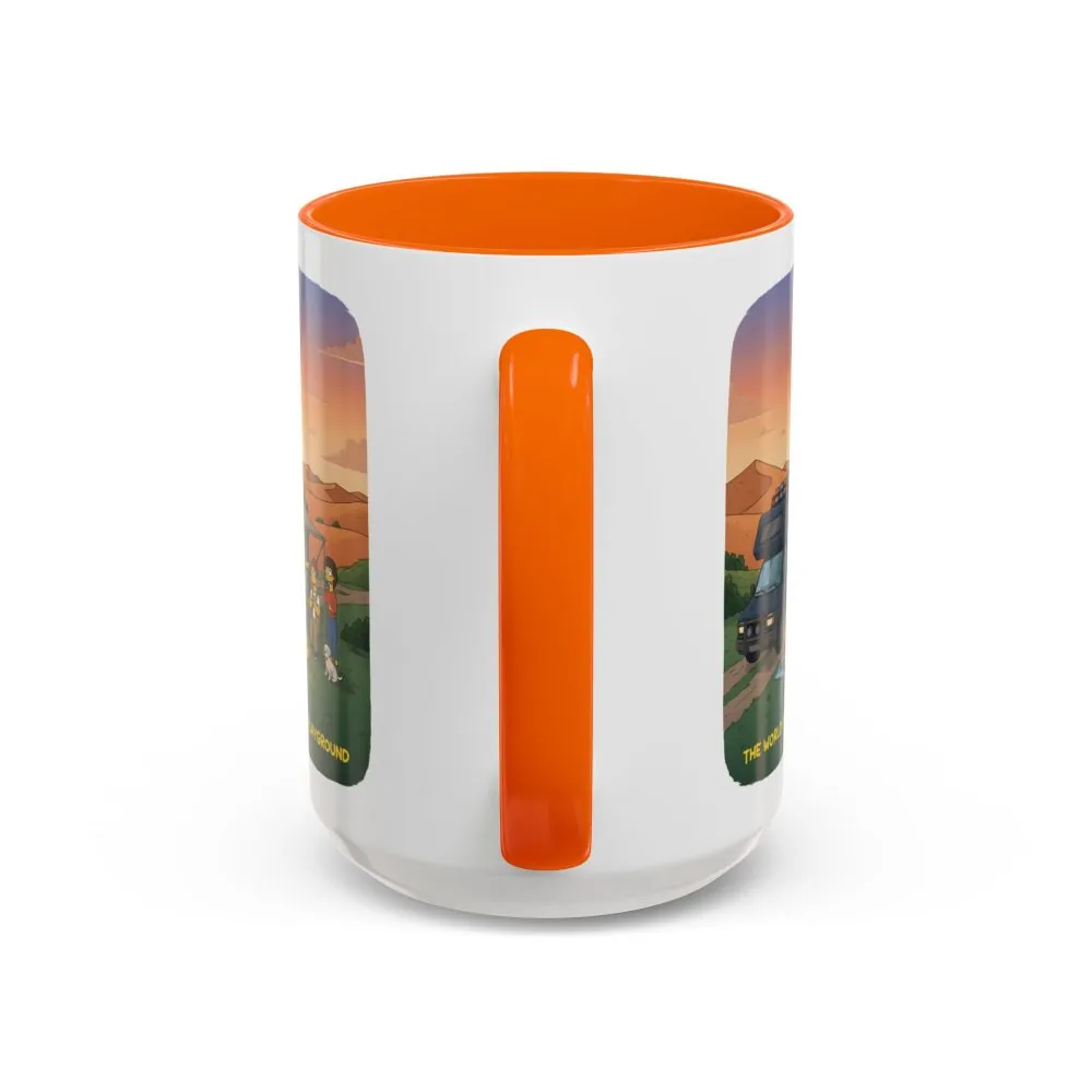 2608542505063351698_2048.jpeg Accent Coffee Mug (11, 15oz) — "The World Is Your playground" Design Sitcom-Line