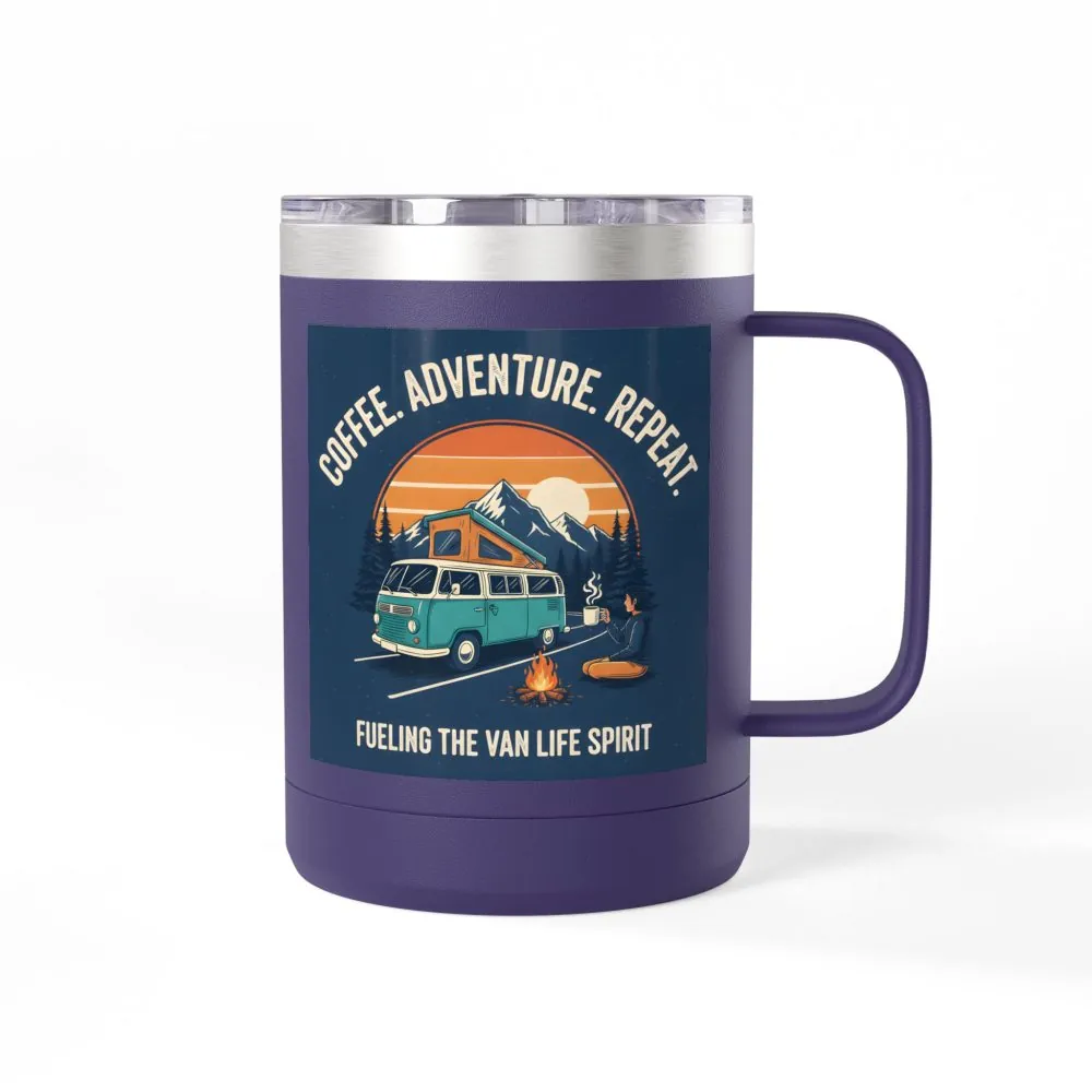 2632450498501158927_2048.jpeg Coffee Mug Tumbler, 15oz — “Coffee. Adventure. Repeat.”