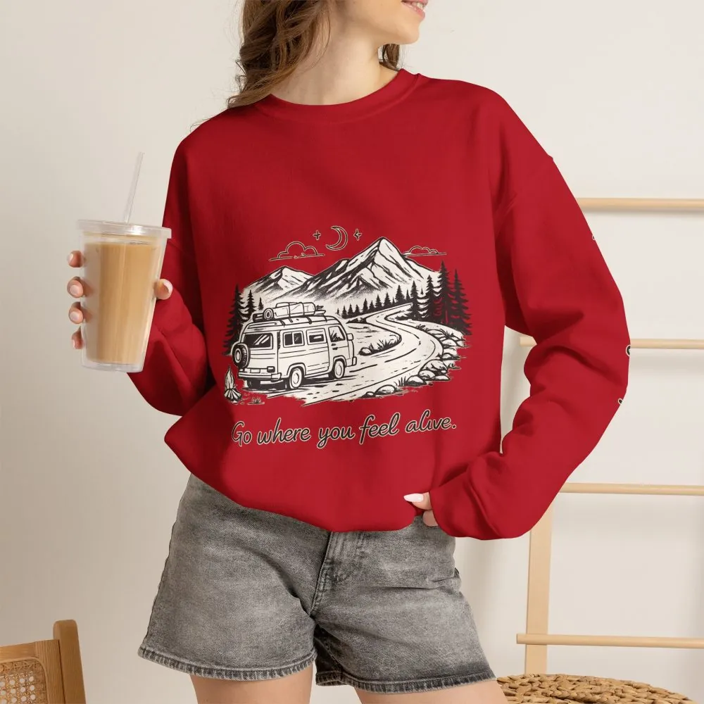 265545606078804183_2048.jpeg Unisex Heavy Blend™ Crewneck Sweatshirt — "Go Where You Feel Alive" Design Minimal-Line