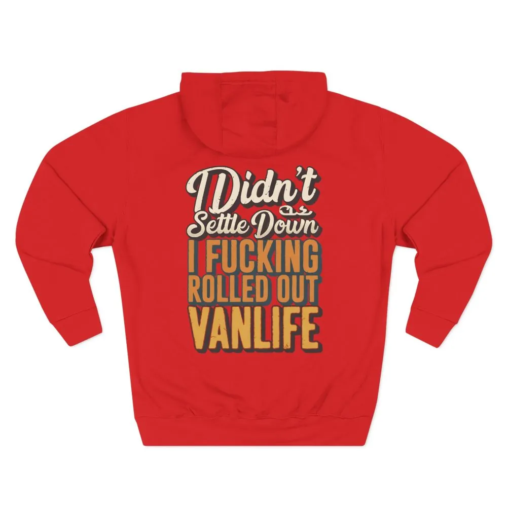 Three-Panel Fleece Hoodie - "Dind´t Settle Down" Design F**K-Line