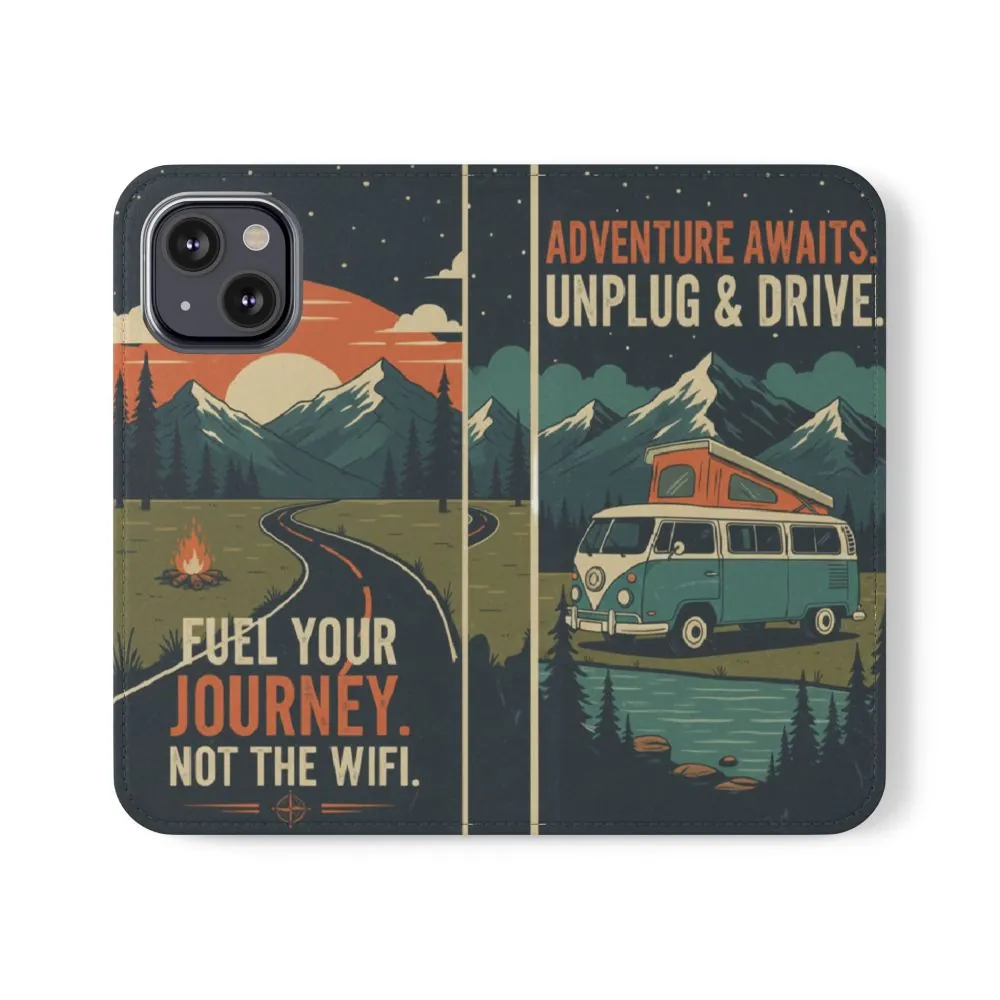 Flip Phone Case — "Fuel Your Journey, Not the Wifi" Wallet Cover