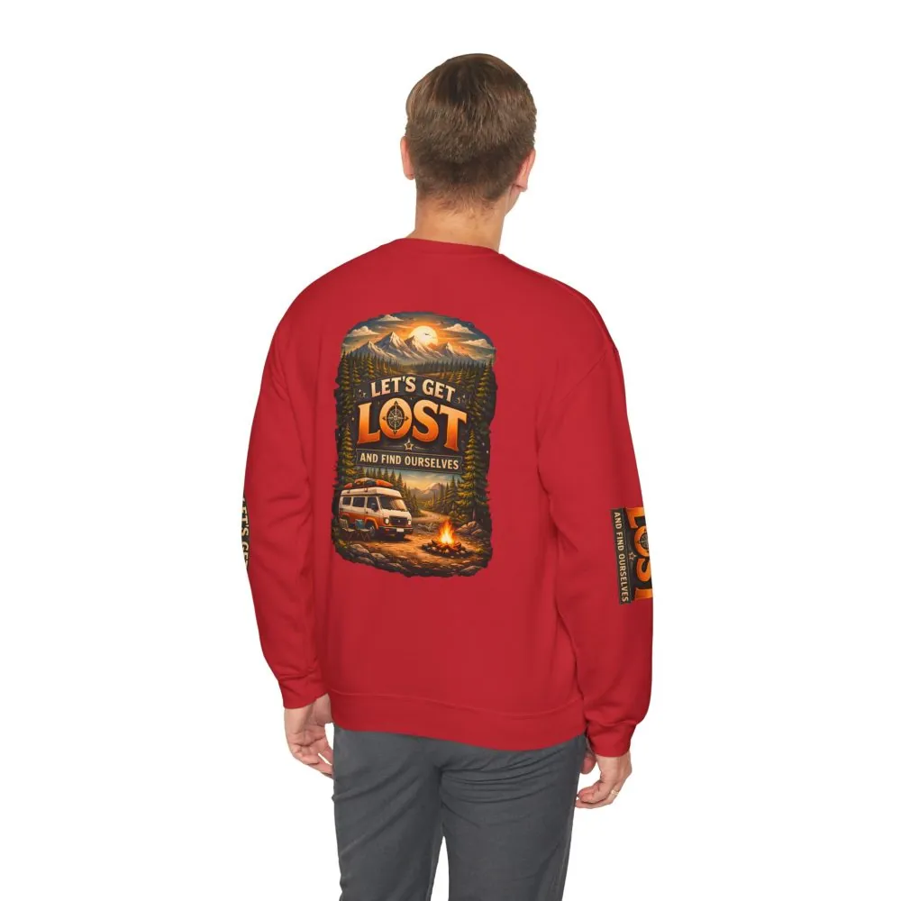 2671357343828095506_2048.jpeg Unisex Heavy Blend™ Crewneck Sweatshirt — "Let´s Get Lost And Found Ourselfs" Design Scenic-Line