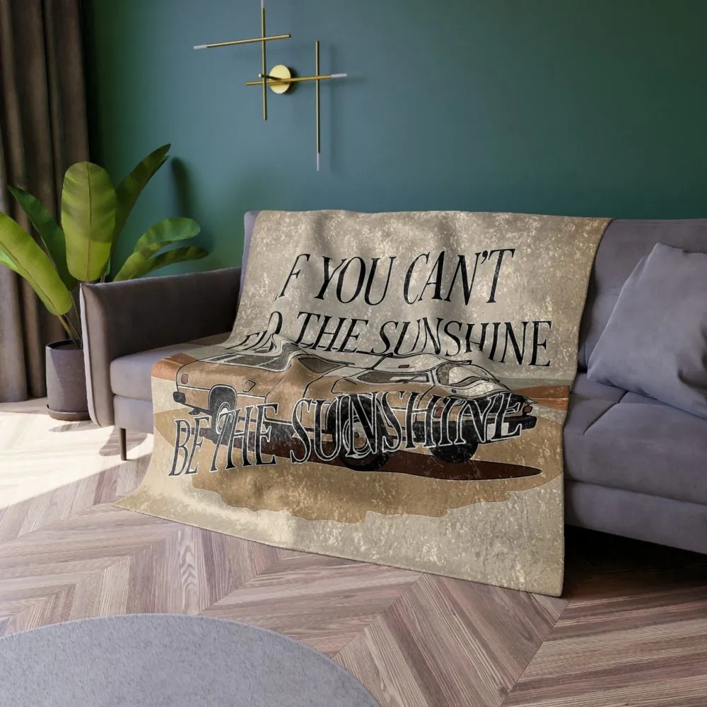 2695870520520152172_2048.jpeg Crushed Velvet Blanket - Vintage Camper "If You Can't Find The Sunshine, Be The Sunshine" Cozy Throw