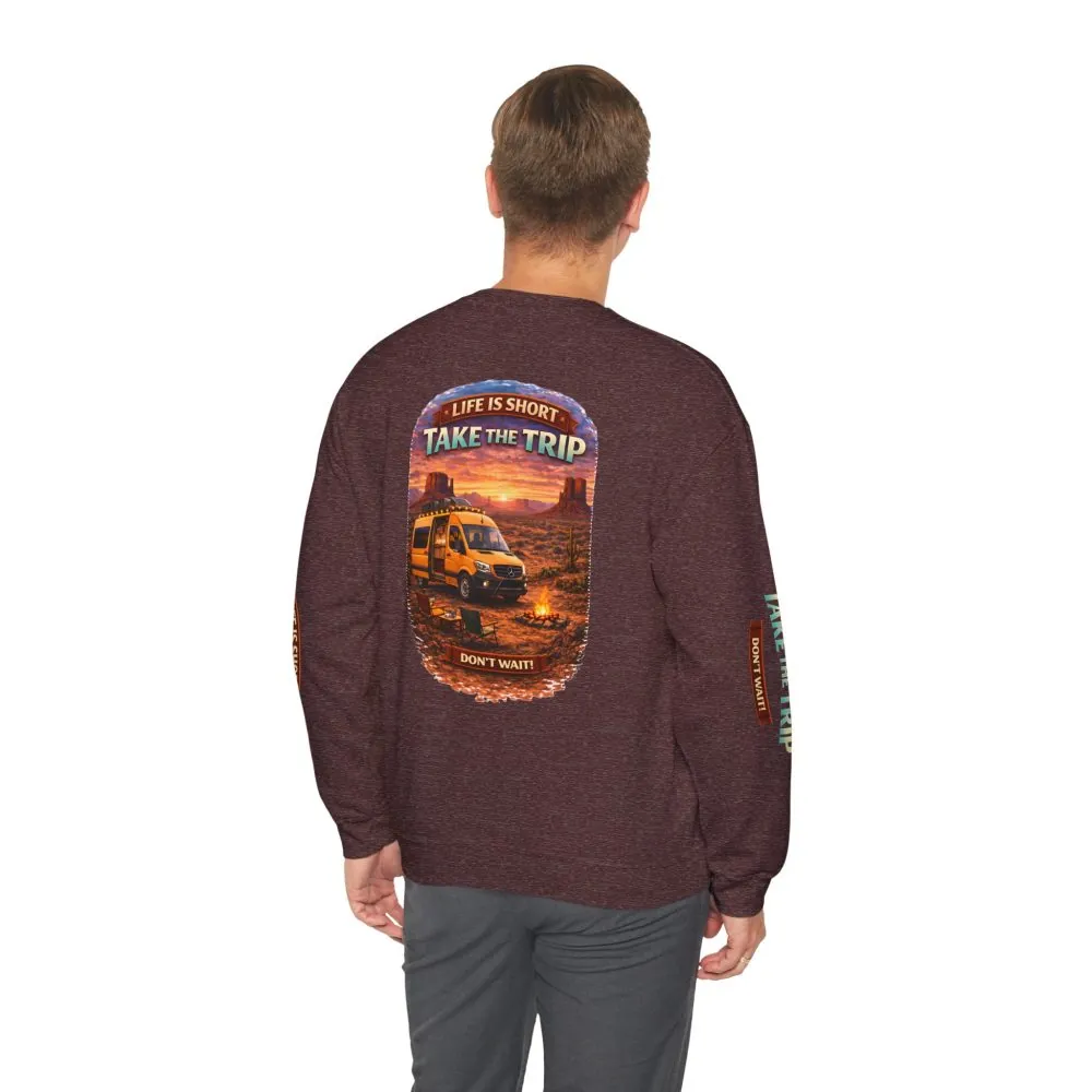 2708358569582806346_2048.jpeg Unisex Heavy Blend™ Crewneck Sweatshirt — "Life Is To Short-Take The Trip" Design Scenic-Line