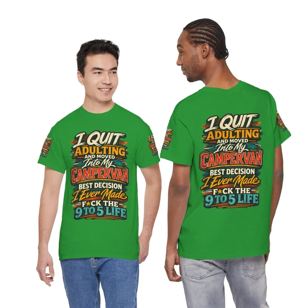 Unisex Heavy Cotton Tee — "I Quit Adulting" Design F**K-Line