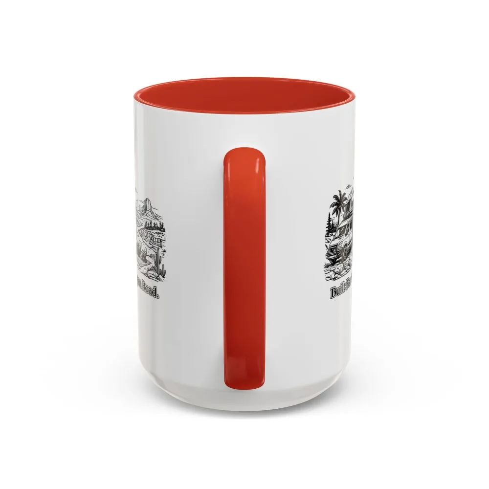Accent Coffee Mug (11, 15oz) — "Built For The Open Road" Design Minimal-Line