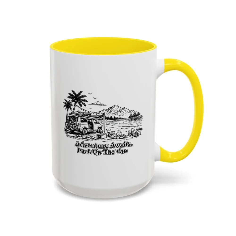 2795705980348344060_2048.jpeg Accent Coffee Mug (11, 15oz) — "Adventure Awaits,Pack Up The Van" Design Minimal-Line