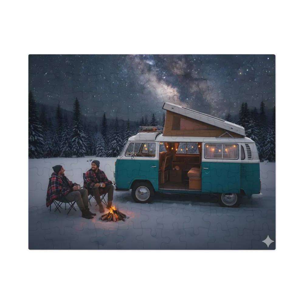 Jigsaw Puzzle with Tin — Van Life Night Sky