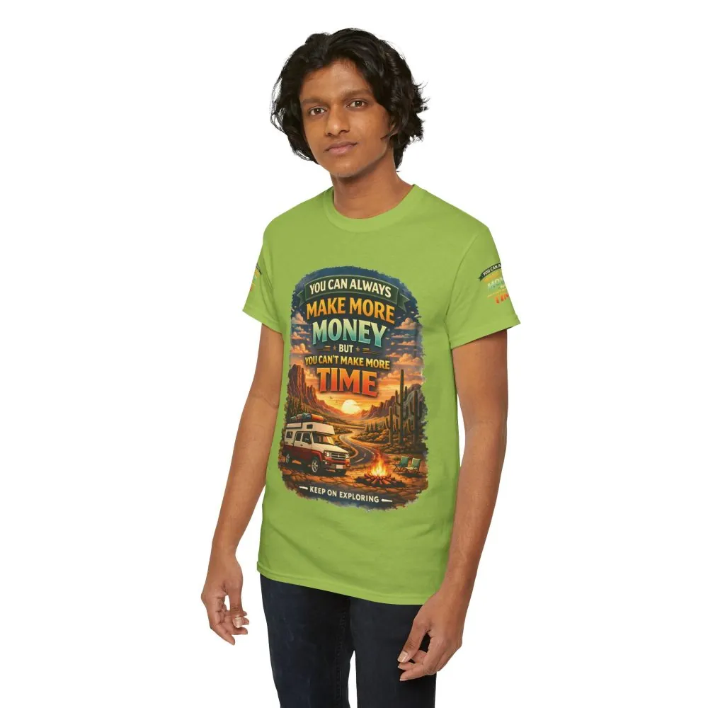 2833368663394805095_2048.jpeg Unisex Heavy Cotton Tee — "You Can Always Make More Money" Design Scenic-Line