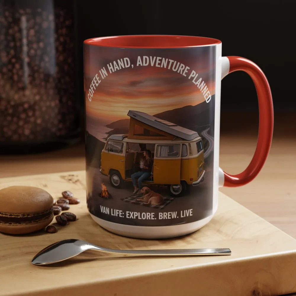 2851696223964582472_2048.jpeg Accent Coffee Mug (11, 15oz) - "Coffee in Hand, Adventure Planned"