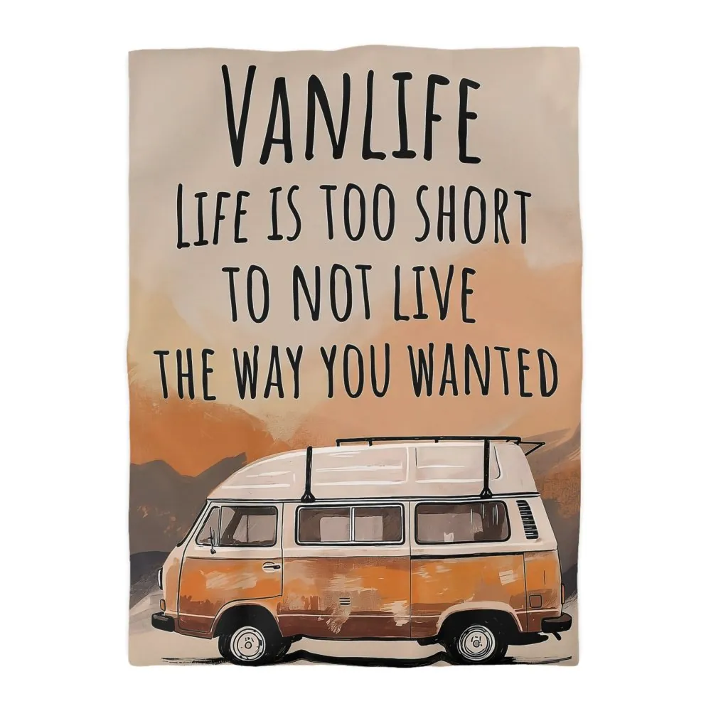 285387046175526748_2048.jpeg Duvet Cover — 'Vanlife - Life Is Too Short to Not Live the Way You Wanted' Camper Bedding