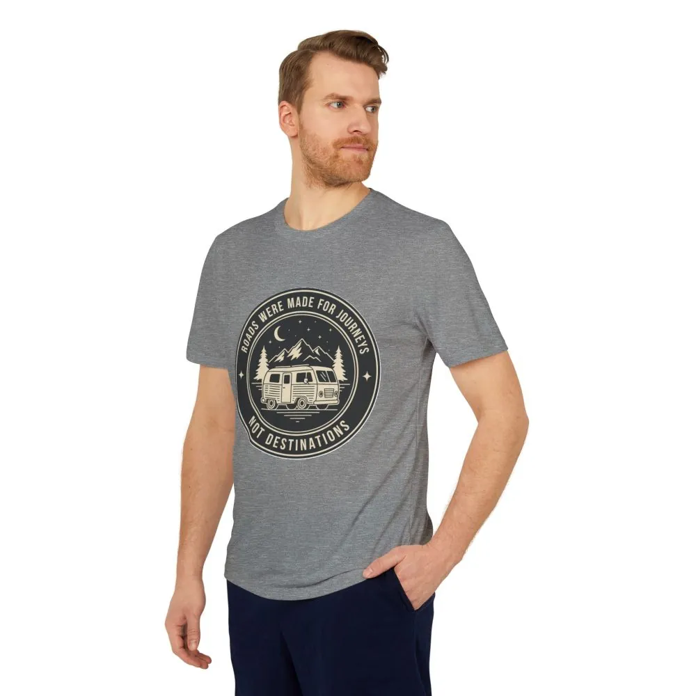 2860141107951790615_2048.jpeg T-Shirt(Adidas) — 'ROAD WHERE MADE FOR JOURNEYS-NOT DESTINATIONS' (Only Font printed) Brand Adidas