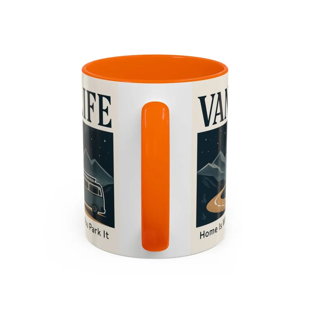 2865342527518553845_2048.jpeg Coffee Mug — "Vanlife - Home Is Where You Park It" Accent Campervan Travel Mug