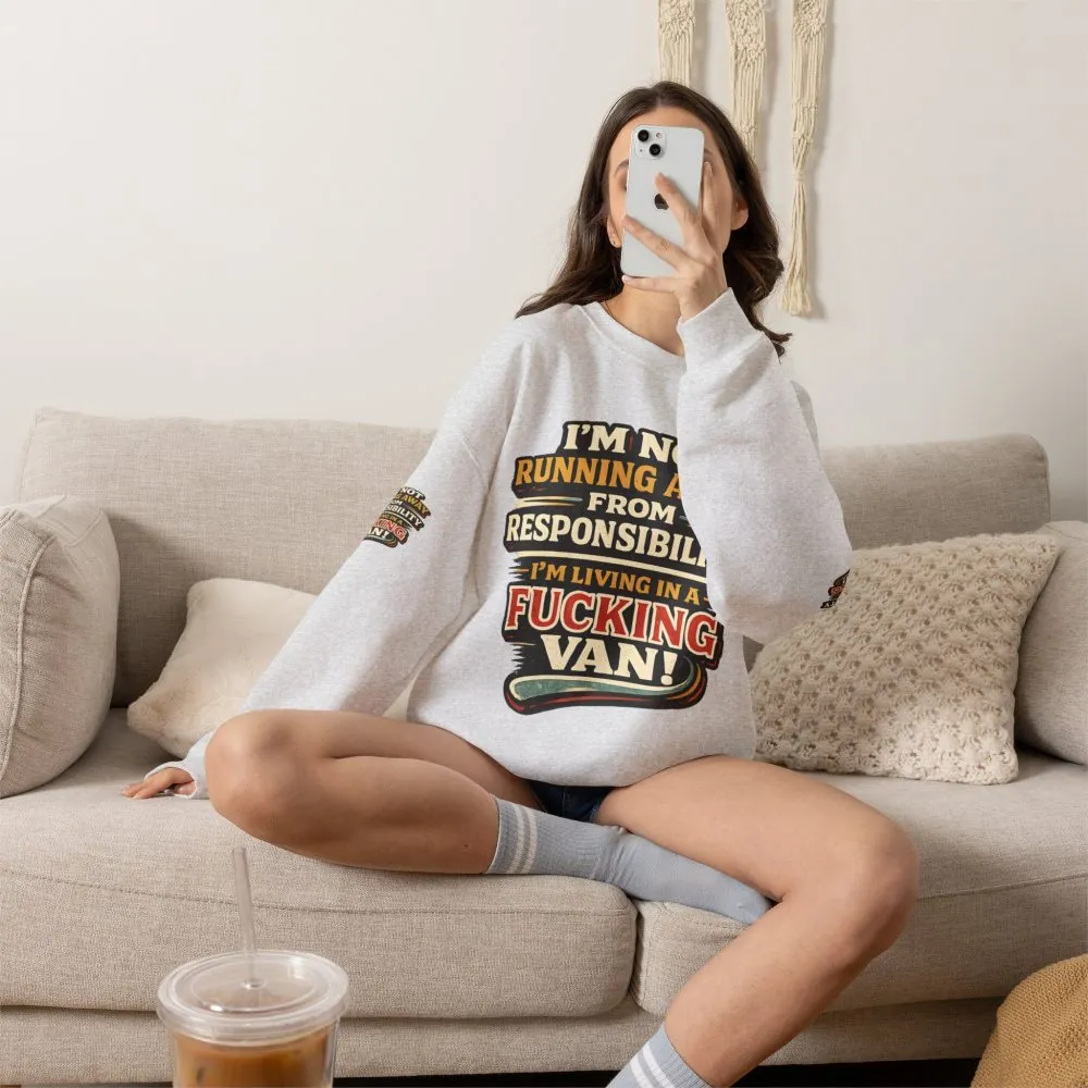 2887777133055239493_2048.jpeg Unisex Heavy Blend™ Crewneck Sweatshirt — "I`m Not running Away" Design F**K-Line