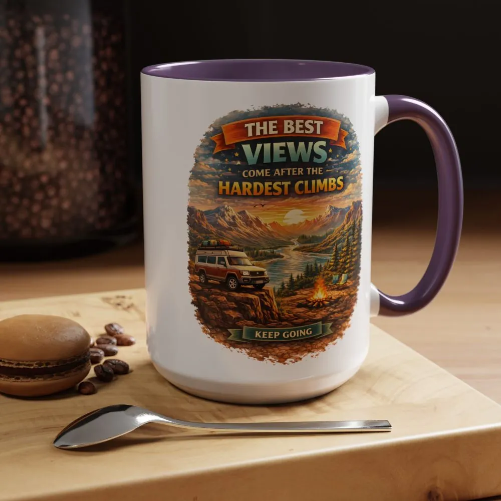 2896077993739461433_2048.jpeg Accent Coffee Mug (11, 15oz) — "The Best Views" Design Scenic-Line