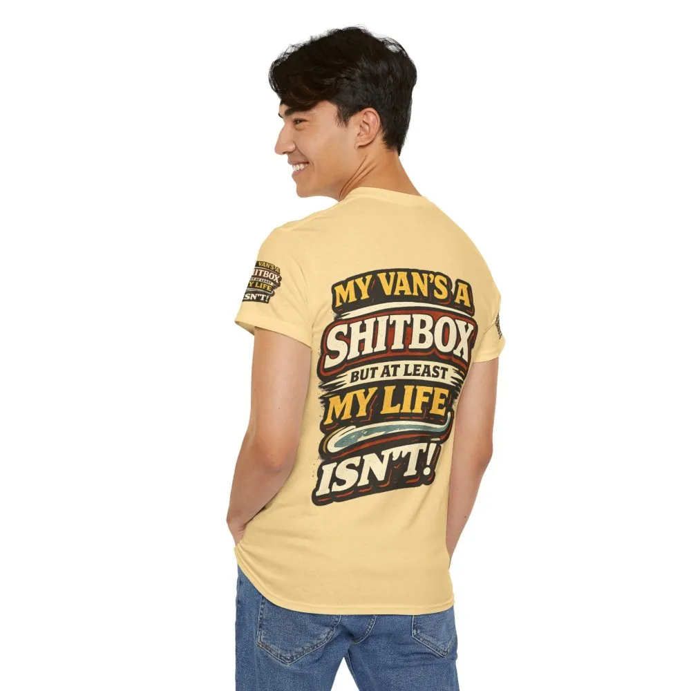2907840868973755178_2048.jpeg Unisex Heavy Cotton Tee — "My Van`s A Shitbox" Design F**K-Line