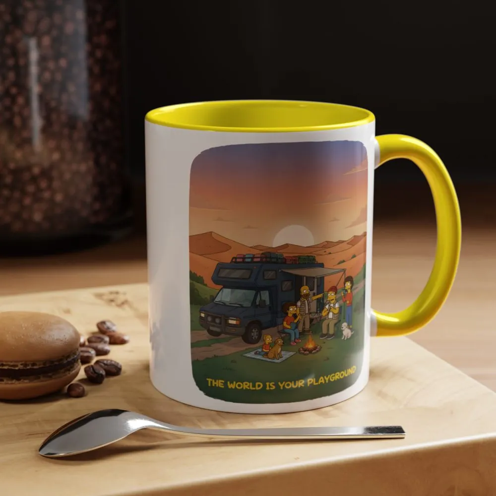 2917050994576705408_2048.jpeg Accent Coffee Mug (11, 15oz) — "The World Is Your playground" Design Sitcom-Line