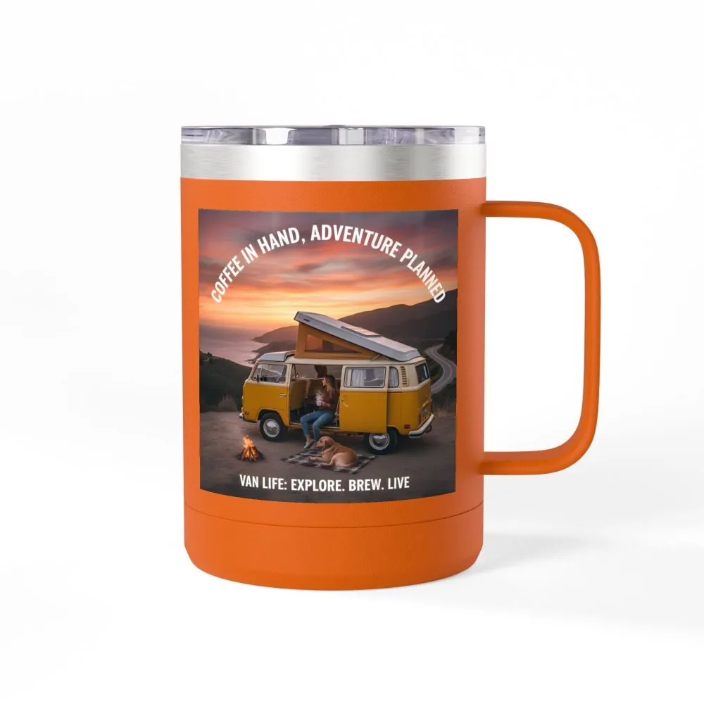 2921762456219630916_2048.jpeg Coffee Mug Tumbler, 15oz — "Coffee in Hand, Adventure Planned"