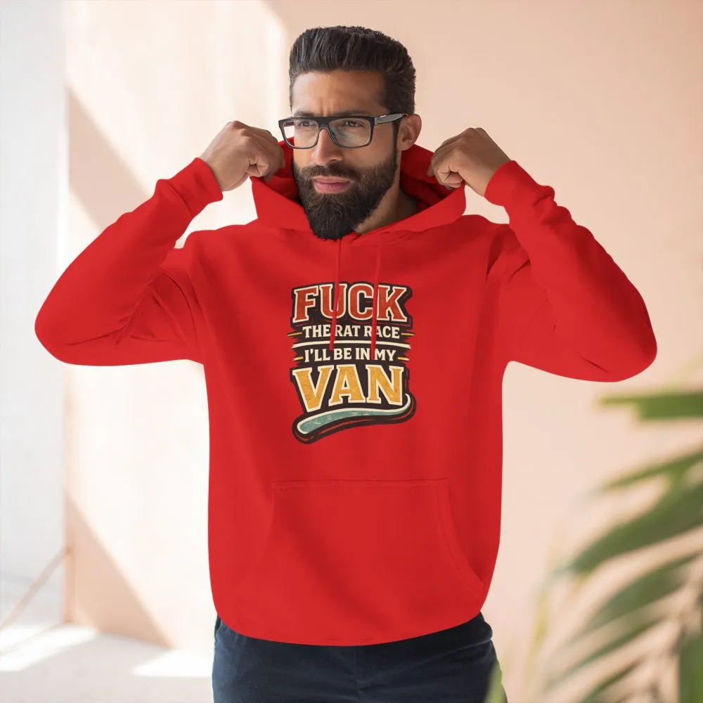 Three-Panel Fleece Hoodie - "Fuck The Rat Race" Design F**K-Line