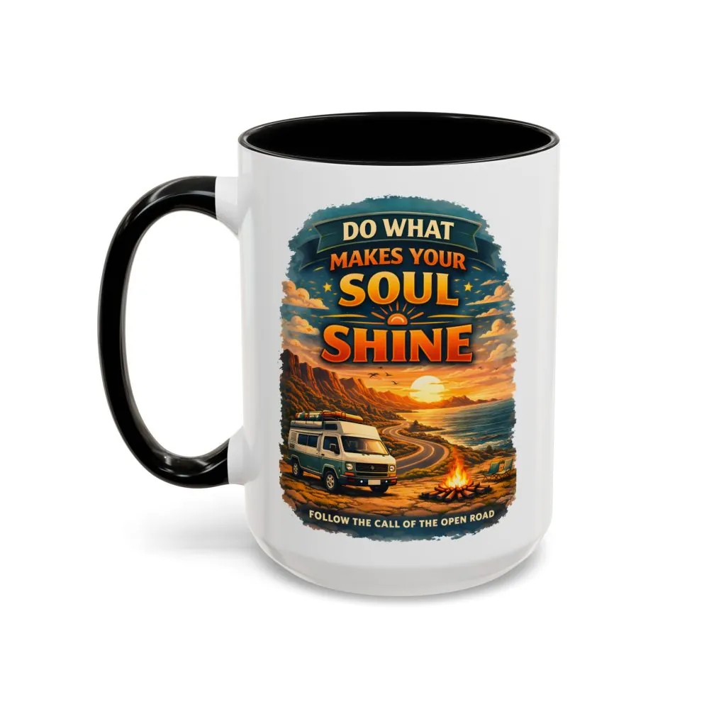 2955125649417043298_2048.jpeg Accent Coffee Mug (11, 15oz) — "Do What Makes Your Soul Shine" Design Scenic-Line