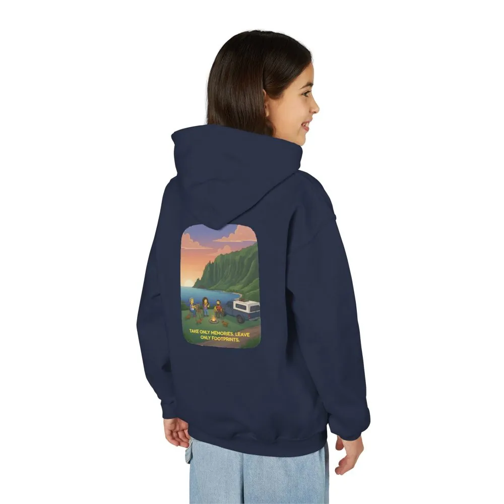 2959247973499159427_2048.jpeg Youth Hoodie(Gildan) – "Take Only Memories-Leave Only Footprints (Design Sitcom-Line)