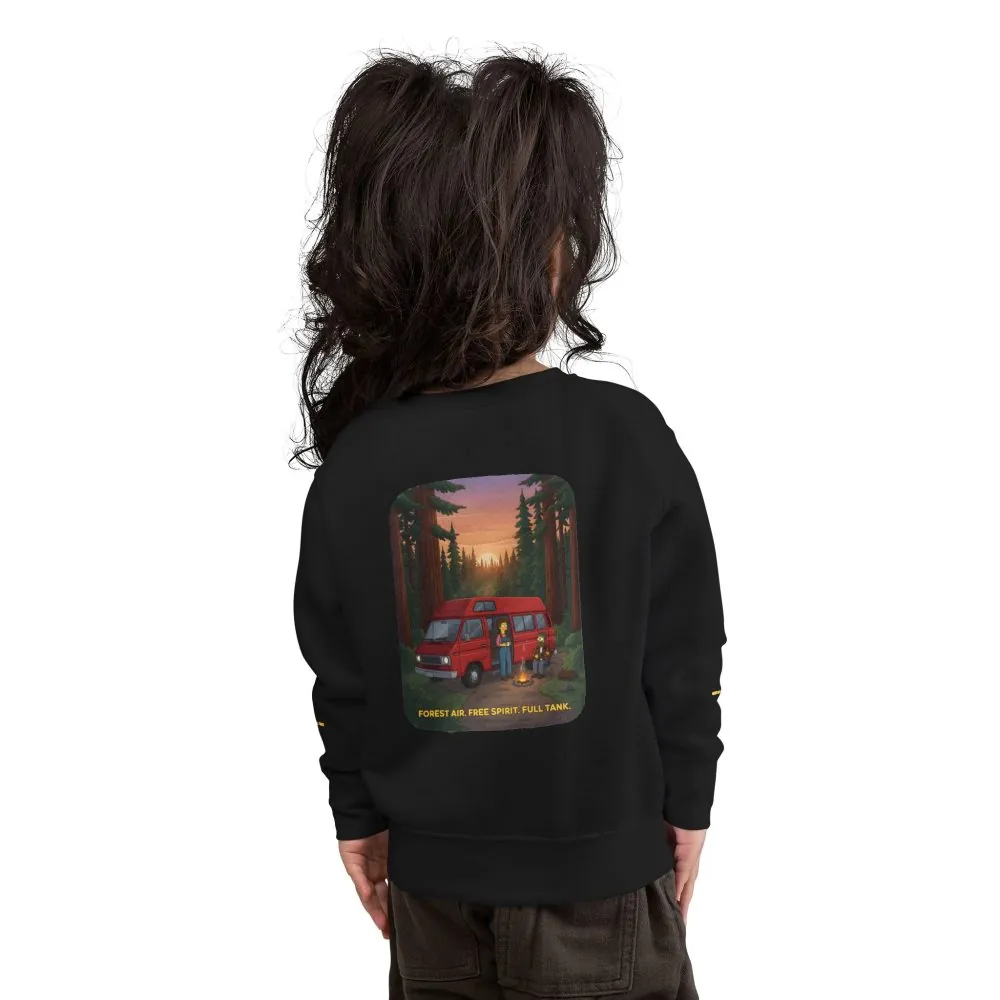 Toddler Sweatshirt - "Forest Air Free Spirit Full Tank" (Design Sitcom-Line)