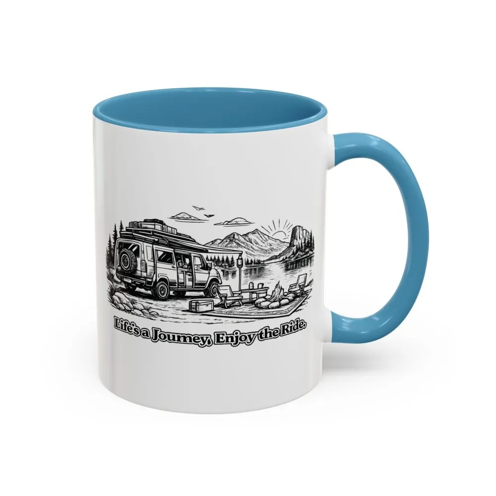 2968804394225832191_2048.jpeg Accent Coffee Mug (11, 15oz) — "Lifes A Journey,Enjoy The Ride" Design Minimal-Line